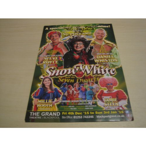 Su Pollard (2015/16 Blackpool Panto flyer) hand signed RARE *FREE POST*