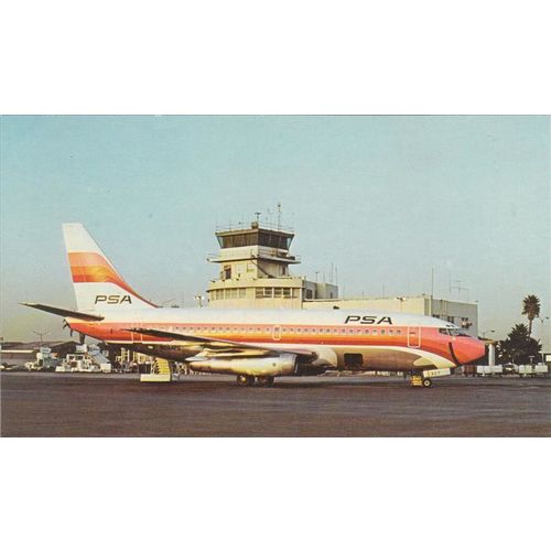 PSA Pacific Southwest Airlines Boeing B737 214 Civil Aviation Aircraft Postcard