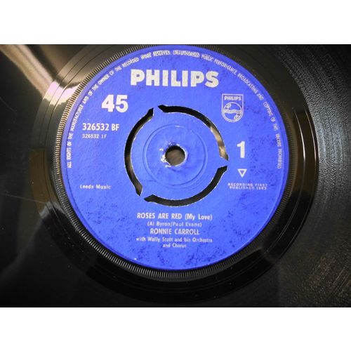 7" 1962. RONNIE CARROLL. ROSES ARE RED.326532 BF. WISHING STAR. PHILIPS .EX