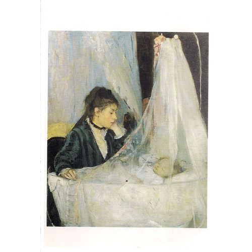 LE BERCEAU, 1872 painting BERTHE MORISOT unused vintage postcard =