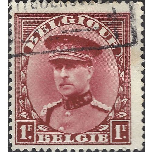 BELGIUM, King Albert I, red-brown 1931, 1F