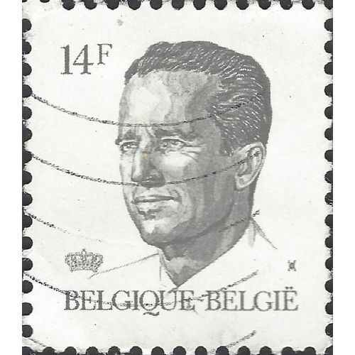 BELGIUM, King Baudouin, grey 1990, 14F, #3