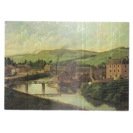 HILL POOL painting KIDDERMINSTER, WORCESTERSHIRE. unused museum postcard 1980s