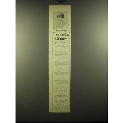 1914 Ferd. T. Hopkins Gouraud's Oriental Cream Advertisement