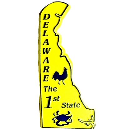 Delaware The First State With Crab United States Fridge Magnet
