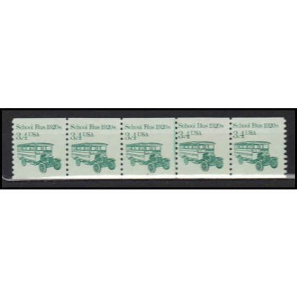 2123 3.4c School Bus Fine MNH Dry Gum PNC 2/5 X0058
