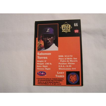 Salomon Torres 1993 Lime Rock Winter League GOLD NO. 66