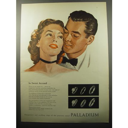 1951 International Nickel Co. Palladium Ad - In sweet accord