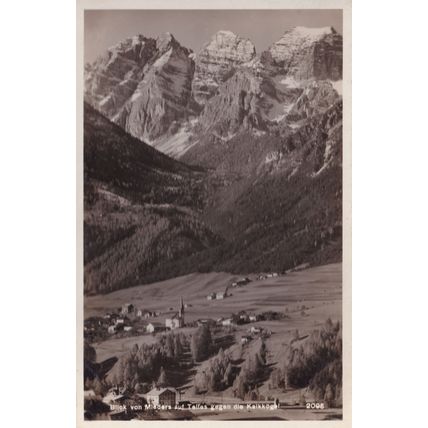 Blick Mieders Talfes Kaikkogel Austria Old Real Photo Postcard