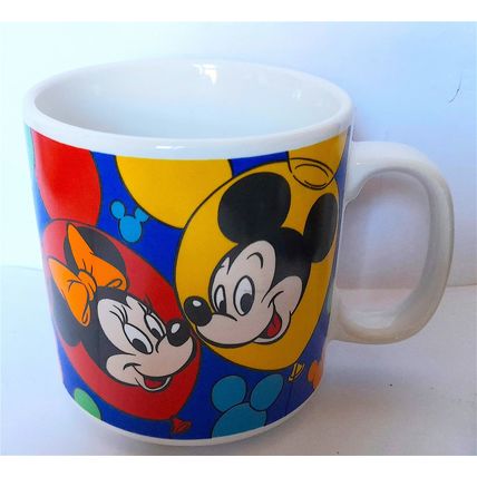 DISNEY COFFEE MUG - MICKEY and FRIENDS 9 x 11 x 8 cm diam - CLEAN - VERY GOOD