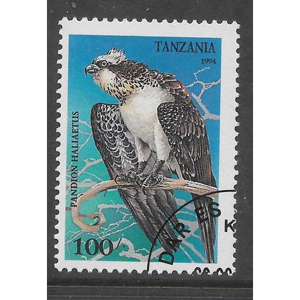 TANZANIA 1994 BIRDS OF PREY 100s OSPREY SG 1849 FINE USED#4