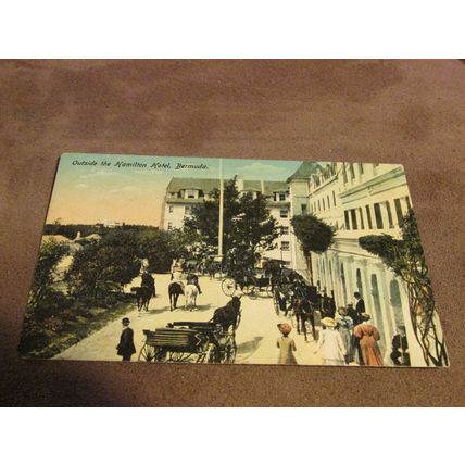 Early Postcard - Outside The Hamilton Hotel - Bermuda