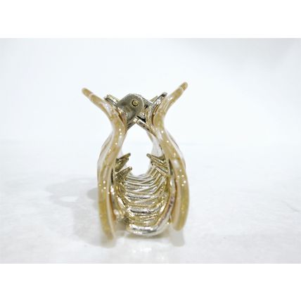 Gold glitter hair claw clamp clip for fine thin hair