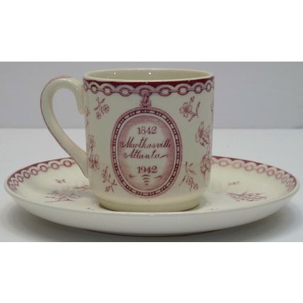 WEDGWOOD Etruria Resurgens City Council Atlanta 1942 TEA CUP SAUCER SET 5 of 48