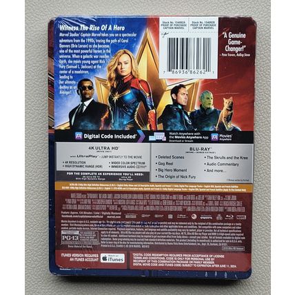 Captain Marvel Best Buy Limited Edition Collectible Steelbook 4K Ultra HD Movie