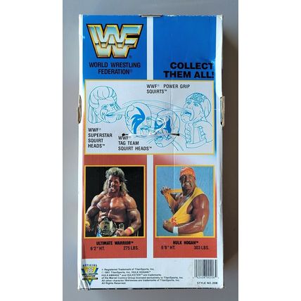 wwf ljn hasbro wrestling superstars 14" ultimate warrior wrestling figure bank