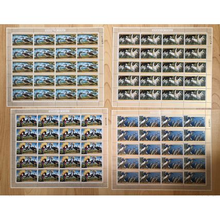 Sénégal 1974 Mi.543 - 546 Faune Fauna Oiseaux Parc Djoudj planches RARE MNH