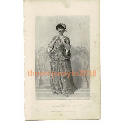 First Love Letter, Peterson's Magazine, Book Illustration (Print), c1870