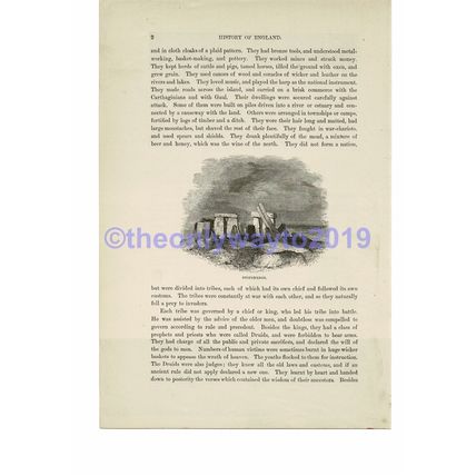 Stonehenge, Wilts, England, Book Illustration (Print), c1870
