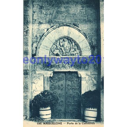 Maguelone, Porte de la Cathedral, France, Postcard, 1900/10s