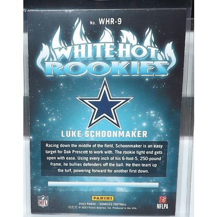 2023 Donruss LUKE SCHOONMAKER (Cowboys) White-hot Rookies #WHR-9