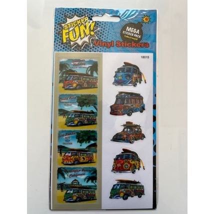 VINYL STICKER SET - CAMPER VAN HOLIDAY