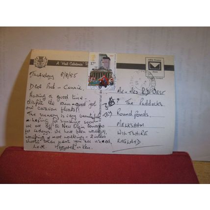 LOCH LOCHY, INVERNESS-SHIRE, SCOTLAND used postcard 'Hail Caledonia' 1985 pm =