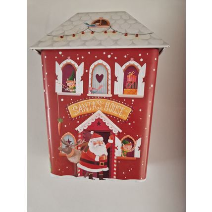 M & S SANTA HOUSE BISCUIT TIN