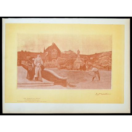 HARBOUR OF REFUGE 1893 Frederick Walker VICTORIAN TINTED PRINT
