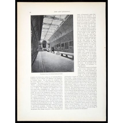 ITALIAN ROOM, THE NATIONAL GALLERY OF IRELAND 1893 PRINT