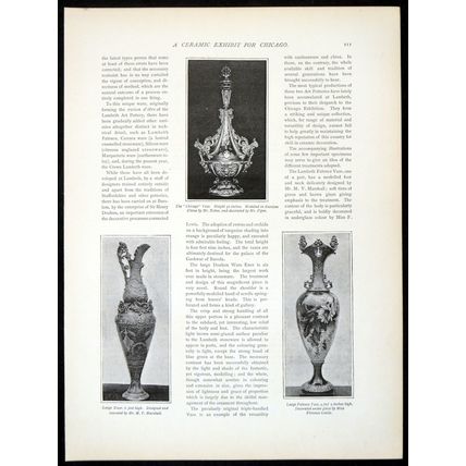 VASES AND EWERS 1893 Burslem China - Glaze VICTORIAN PRINT PAGE