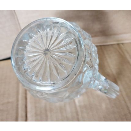 Vintage Glass Creamer Gravy Syrup Pitcher 4 Inches Tall with Handle