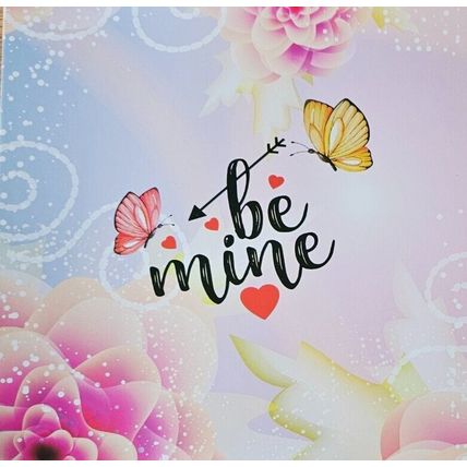 Handmade Diamond Art "Romantic" Card with Floral Design. Measures 6" by 6"
