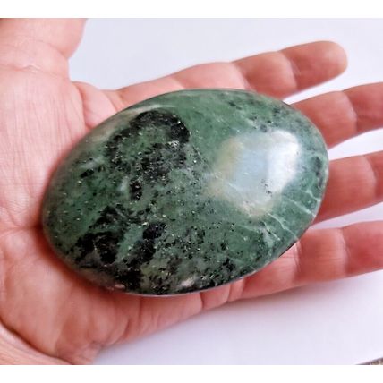 1X Jade hot stone massage oval cold natural stone therapy treatment spa palm