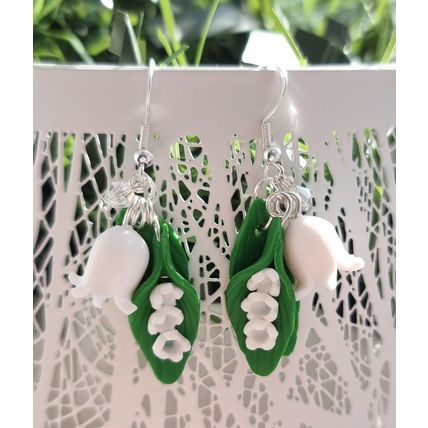 Lily of the Valley earrings Cornwall Helston Flora Day