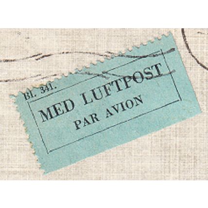 AIR MAIL etiquette on cover - Norway, Oslo 1946