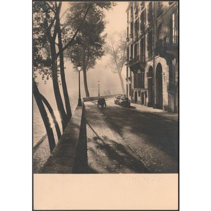 Matin d'Automne, Quai d'Anjou, Paris, 1958 - Albert Monier Photo CPSM