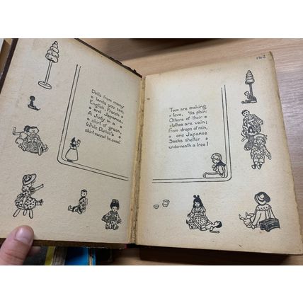 RARE* c1920s "HAPPY STORIES" ILLUSTRATED FICTION LARGE HARDBACK BOOK (P5)