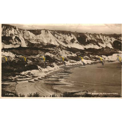 Warren, Folkstone, Kent, LP502 RP Lansdowne Postcard, 1964