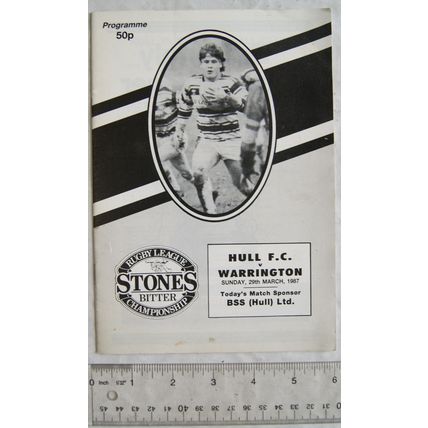 1987 programme Hull v. Warrington