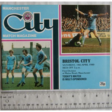 1980 programme Manchester City v. Bristol City