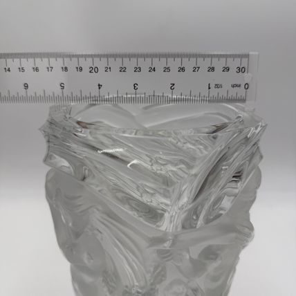 Rare R.Lalique Crystal France Art Deco Harvest Wheat Frosted Embossed Vase 9.4”H