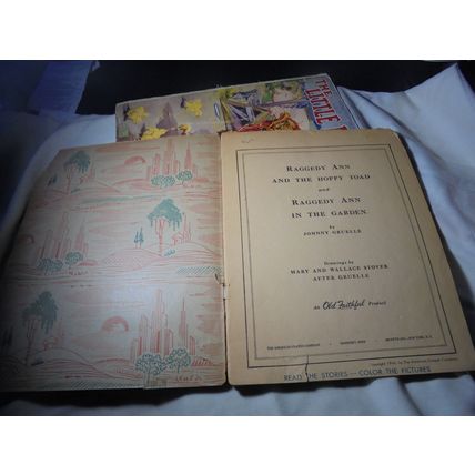 Antique Children's Books! 1928 Little Red Hen & 1944 Raggedy Ann! $38.00 Shipped