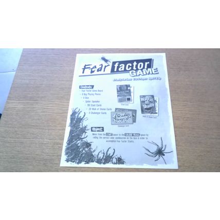 FEAR FACTOR GAME (Master Pieces) American Board Game (2005)