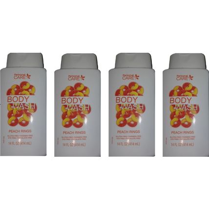 Lot Of 4 Personal Care Body Wash Peach Rings 14 FL. OZ