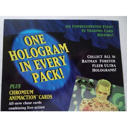 Batman Forever - Fleer Ultra - 1995 - Uncut 4-Card Promo Sheet - Batman, Robin +