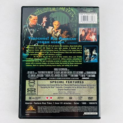 The Return of the Living Dead DVD Beverly Randolph, Clu Gulager