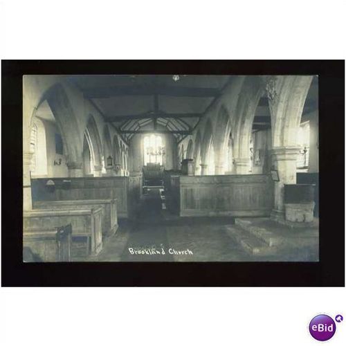 Buckinghamshire BROOKLAND Church Interior Postcard