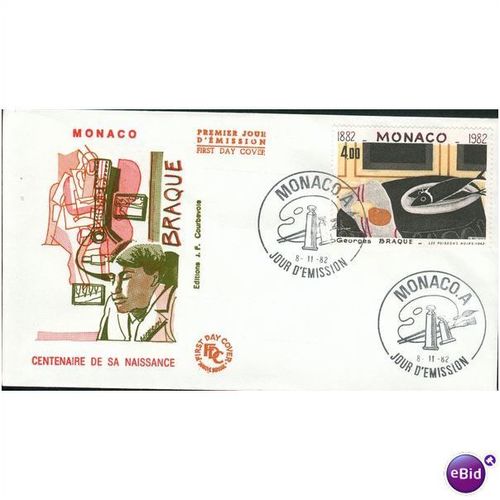 Monaco FDC 1982 - SG 1590 - Georges Braque Centenary