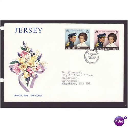 JERSEY 1973 ROYAL WEDDING FIRST DAY COVER